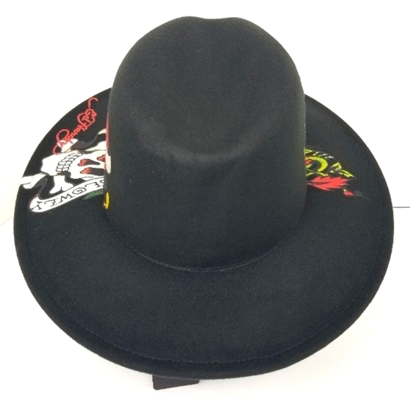 ED HARDY by Christian Audigier Unisex Fedora Hat - Rare - Picture 8 of 11
